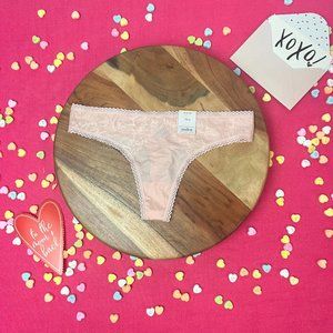 NWT Pink Micro Thong - Auden